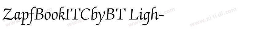 ZapfBookITCbyBT Ligh字体转换